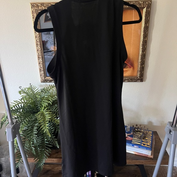 NWT Everyday Pique Puma Black Golf Polo Dress with White Trim - Picture 6 of 6